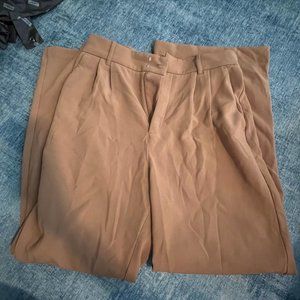 abercrombie Tailored Wide Leg Pants brown - Medium